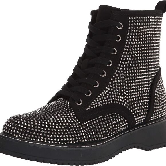 Madden Girl Kurrt-R Black Studded Booties Sz 7 - Picture 1 of 7